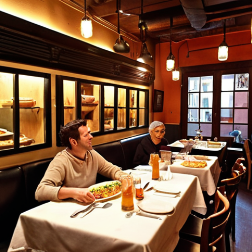 Home 6 **
A cozy, hidden Italian restaurant on College Street in Toronto. Focus on the "Spaghetti alla Carbonara," highlighting its rich and authentic flavors. Capture the intimate atmosphere with warm lighting and happy local patrons enjoying their meal. Think "Little Italy ka ek kona" vibe.
**